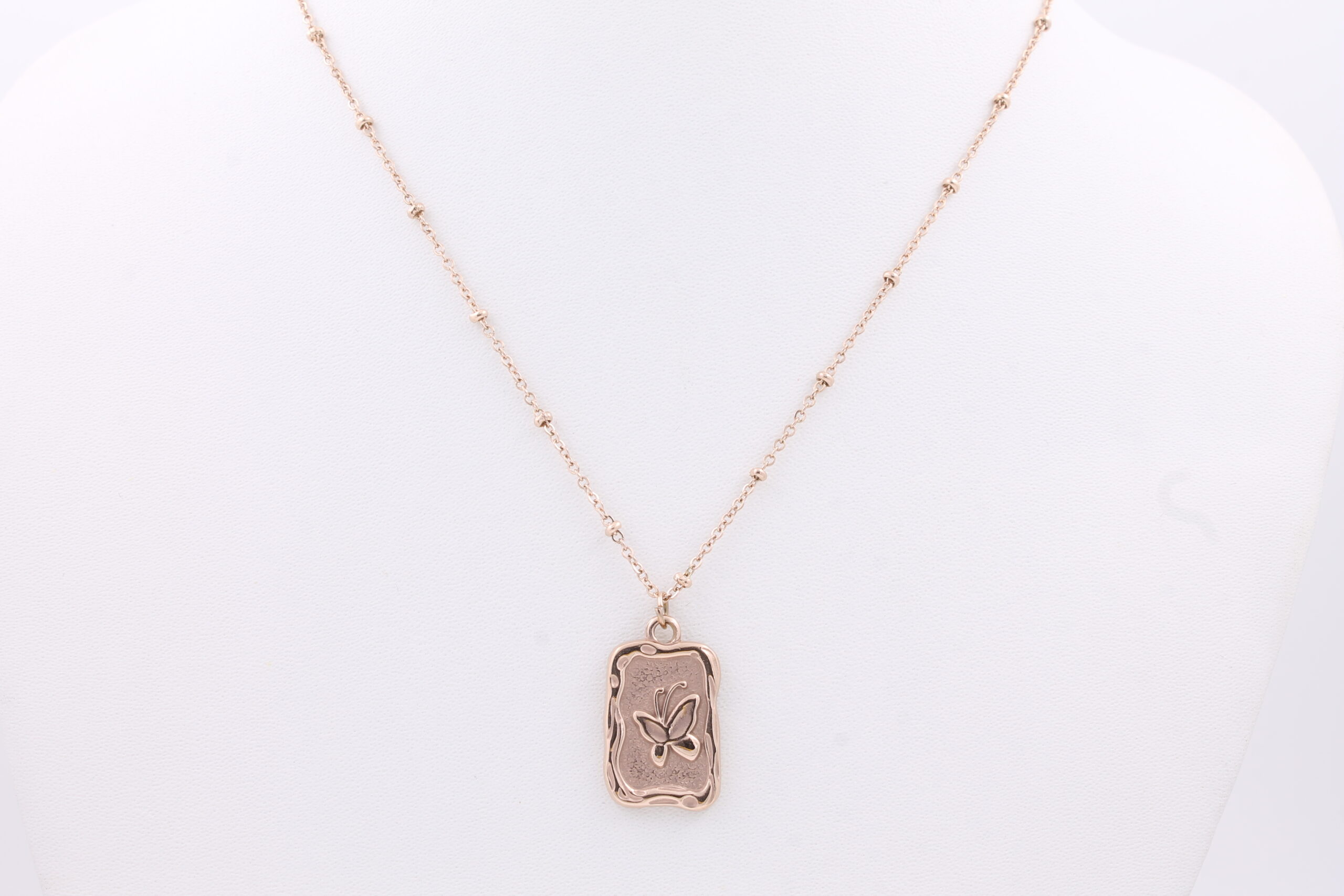 ROSE GOLD BUTTERFLY PENDANT CHAIN