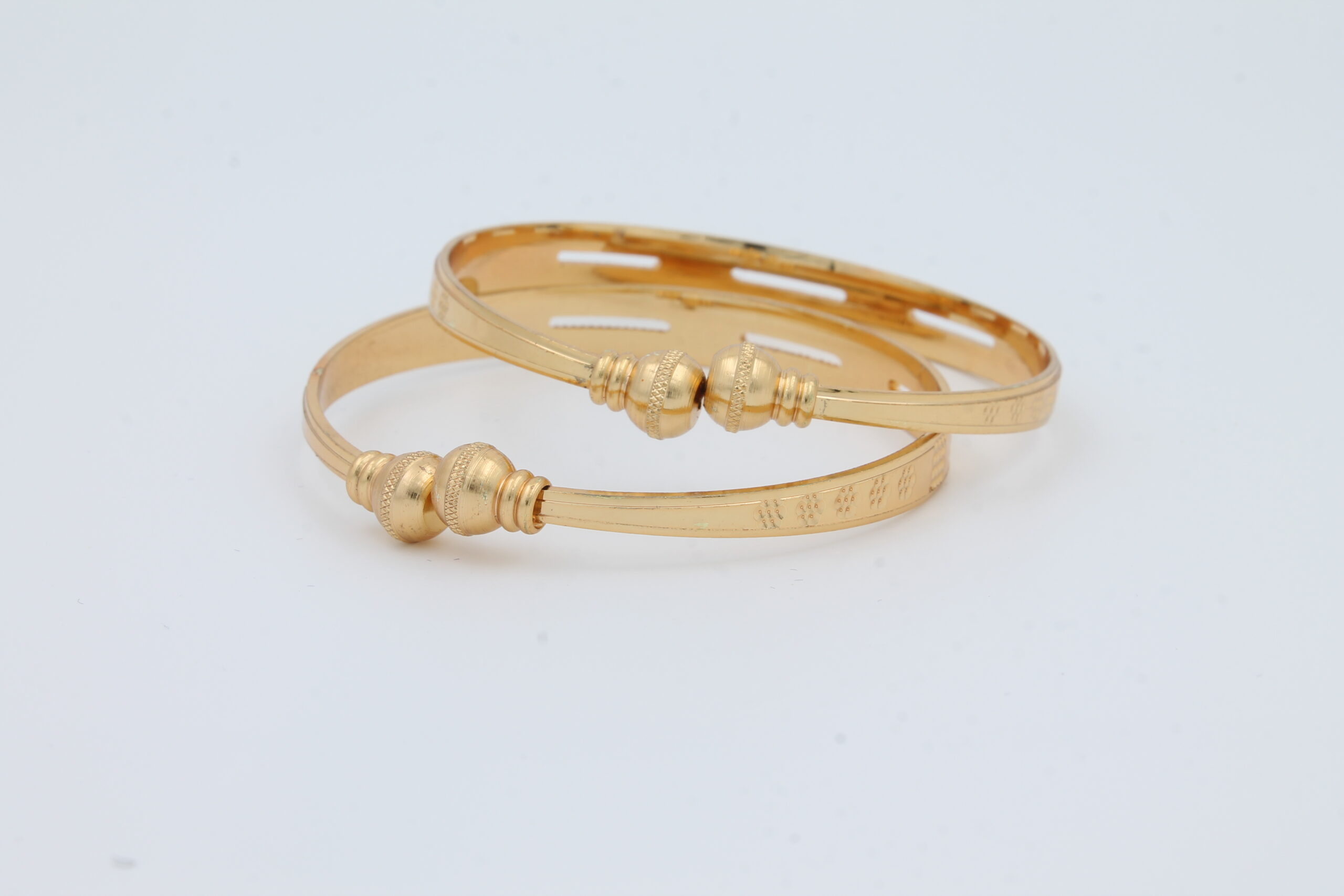GOLDEN BANGLES WITH SILVER DESIGN - Image 2