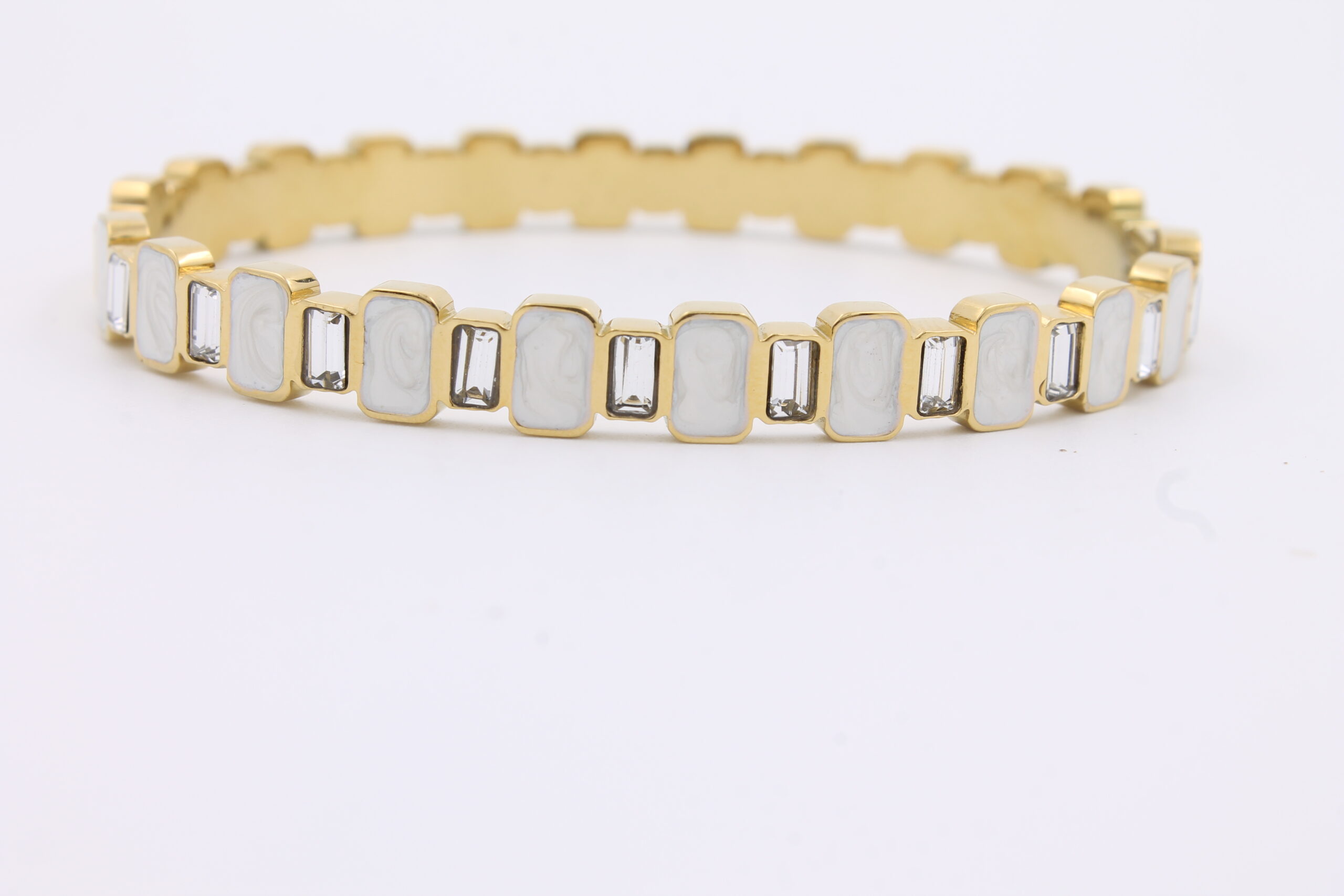 WITE GOLDEN KADA BRACELATE